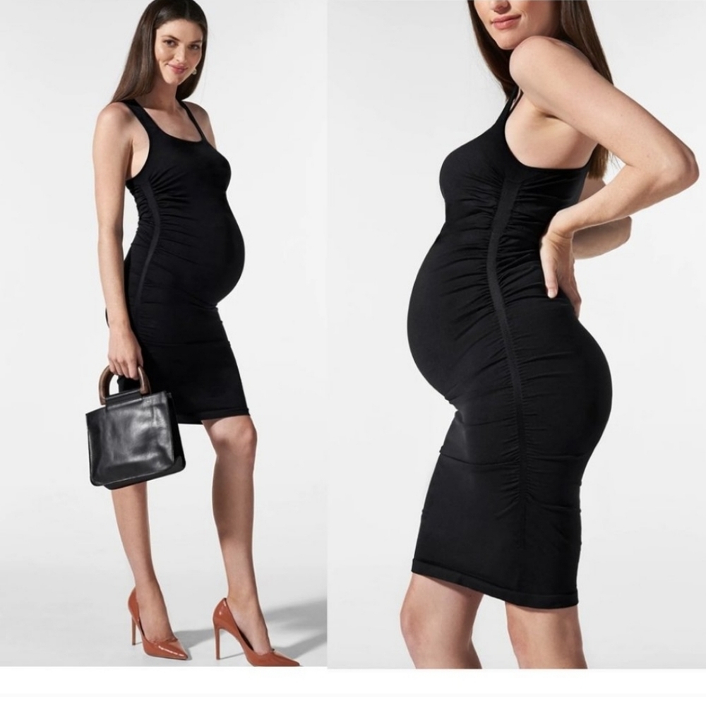 BLANQI Maternity Racerback Tank DressBlack NWT